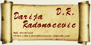 Darija Radonoćević vizit kartica